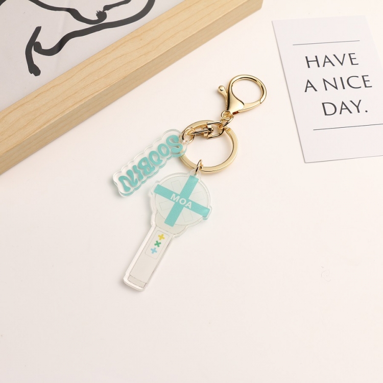 TXT Acrylic keychain pendant OPP packaging price for 5 pcs style C