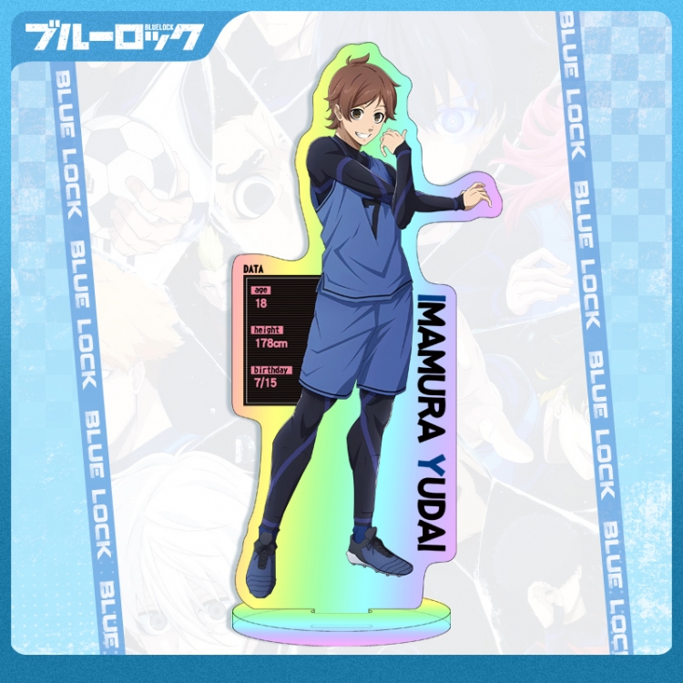 BLUE LOCK Anime characters acrylic Rainbow film Standing Plates Keychain 16cm