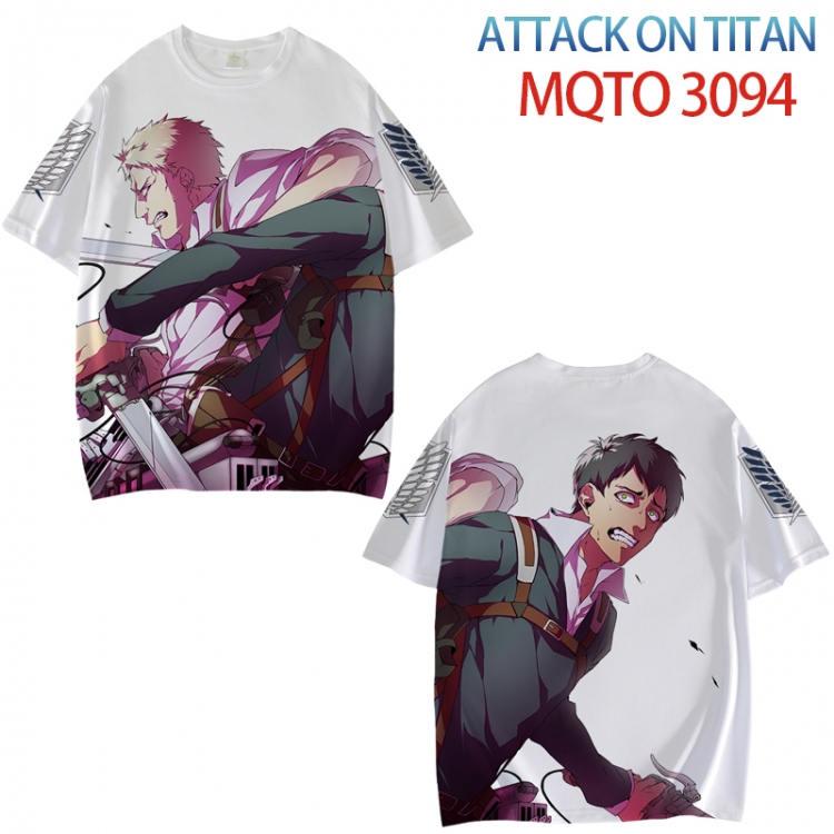 Shingeki no Kyojin  Full color printed short sleeve T-shirt from XXS to 4XL MQTO-3094-3