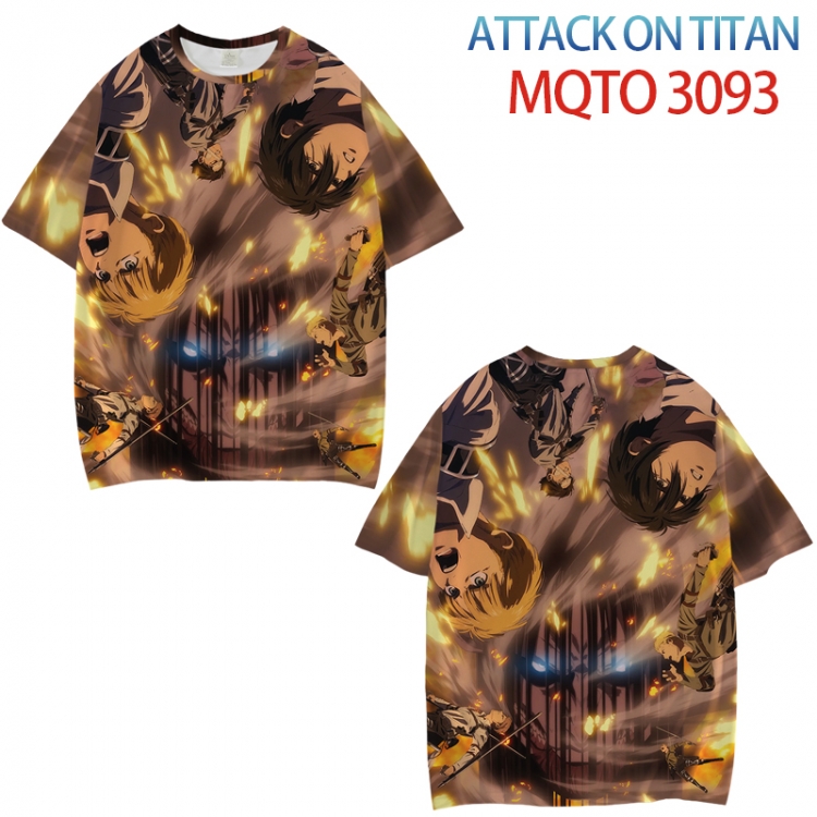 Shingeki no Kyojin  Full color printed short sleeve T-shirt from XXS to 4XL MQTO-3093-3