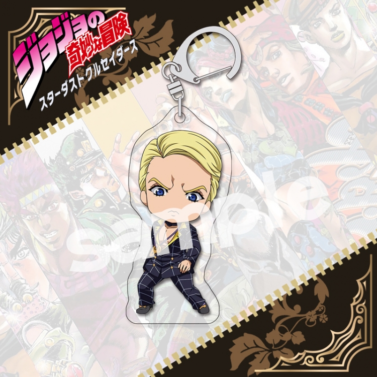 JoJos Bizarre Adventure acrylic pendant bag charm keychain price for 5 pcs