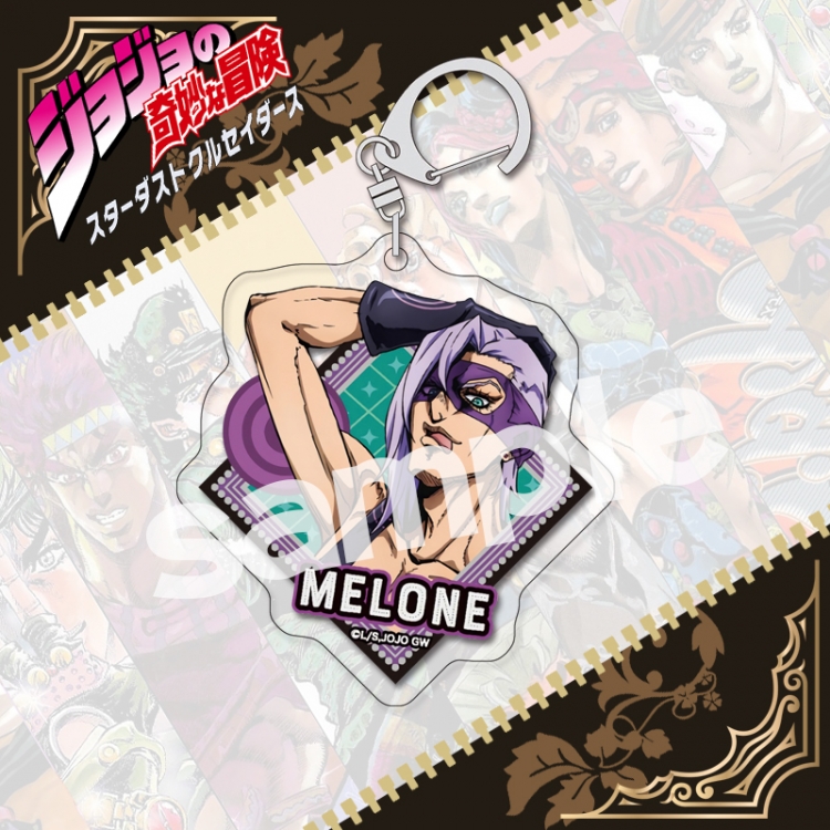 JoJos Bizarre Adventure acrylic pendant bag charm keychain price for 5 pcs