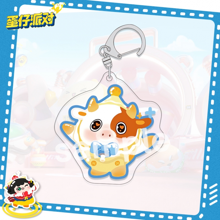 Egg Party acrylic pendant bag charm keychain price for 5 pcs