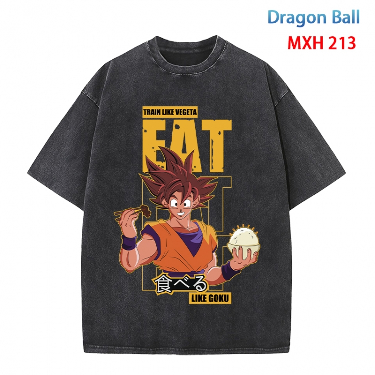 DRAGON BALL Anime peripheral pure cotton washed and worn T-shirt from S to 4XL