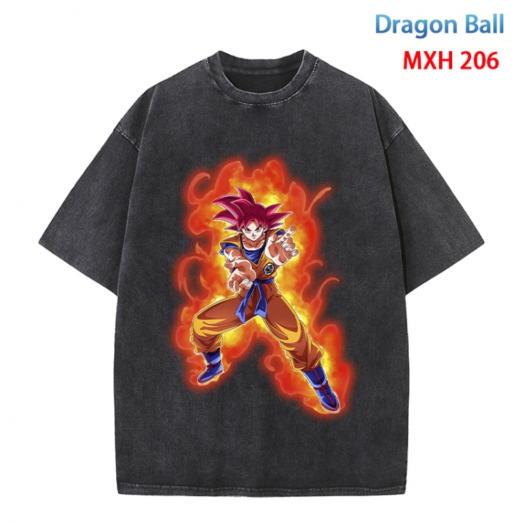 DRAGON BALL Anime peripheral pure cotton washed and worn T-shirt from S to 4XL