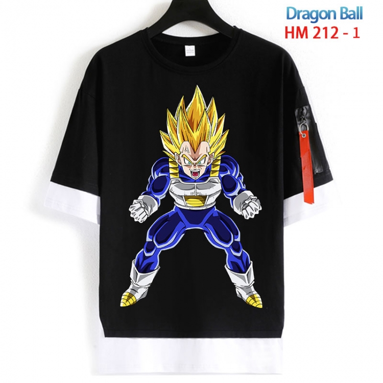 DRAGON BALL Cotton Crew Neck Fake Two-Piece Short Sleeve T-Shirt from S to 4XL HM 212 1