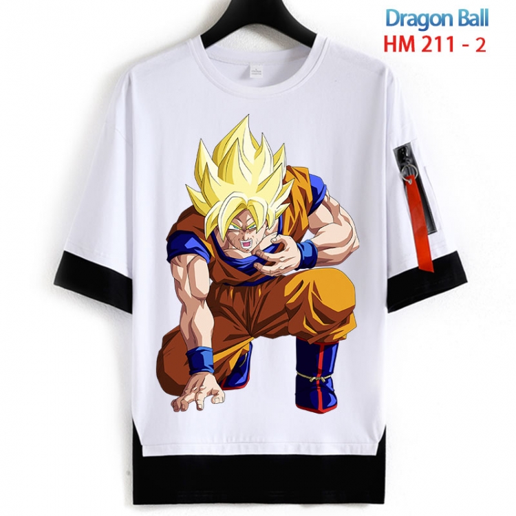 DRAGON BALL Cotton Crew Neck Fake Two-Piece Short Sleeve T-Shirt from S to 4XL HM 211 2
