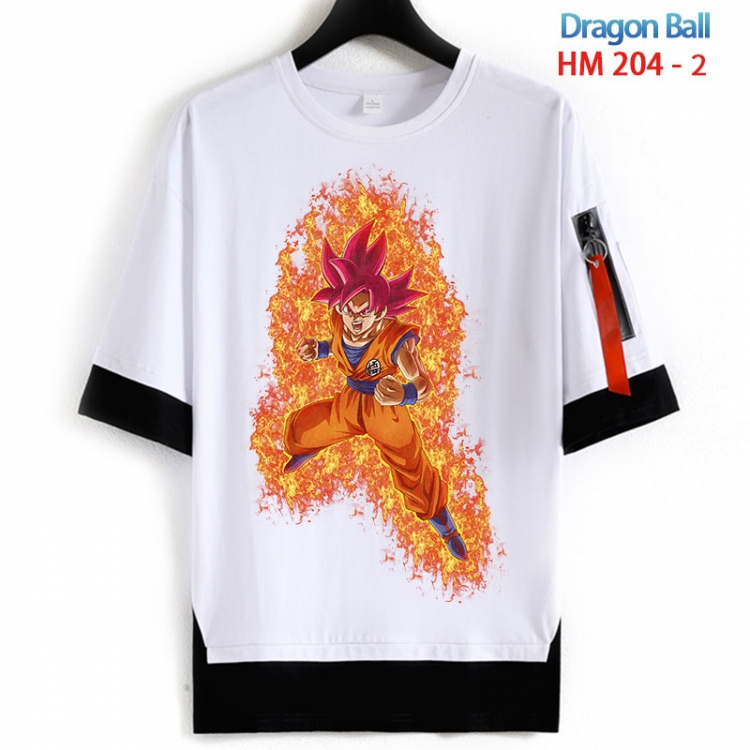 DRAGON BALL Cotton Crew Neck Fake Two-Piece Short Sleeve T-Shirt from S to 4XL HM 204 2