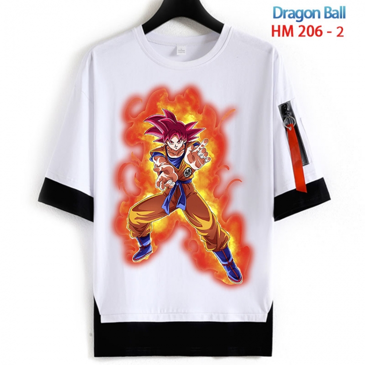 DRAGON BALL Cotton Crew Neck Fake Two-Piece Short Sleeve T-Shirt from S to 4XL  HM 206 2