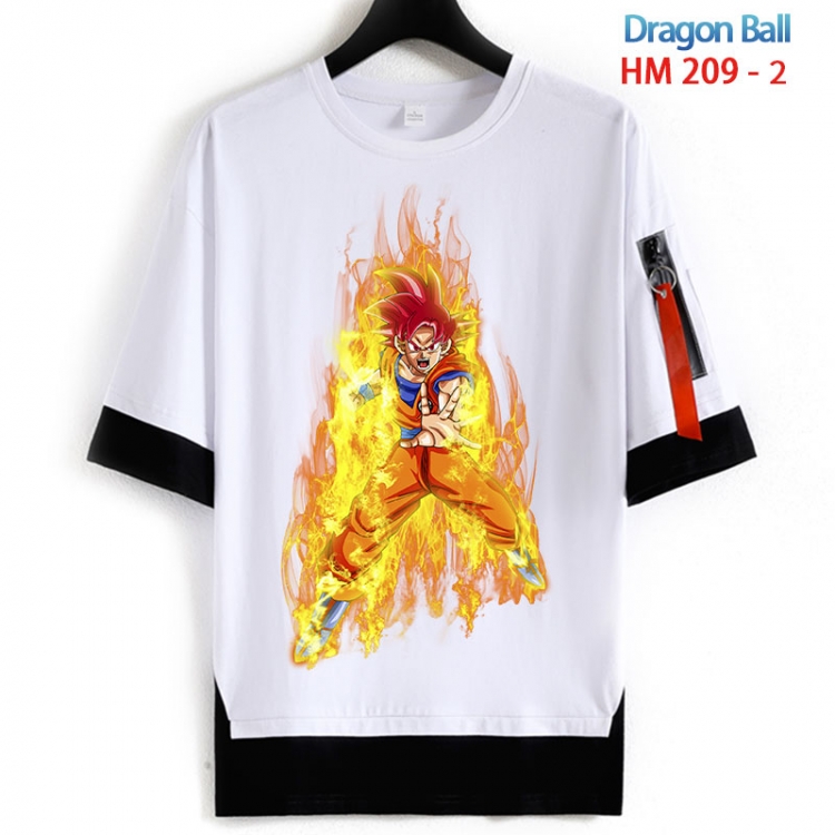 DRAGON BALL Cotton Crew Neck Fake Two-Piece Short Sleeve T-Shirt from S to 4XL  HM 209 2