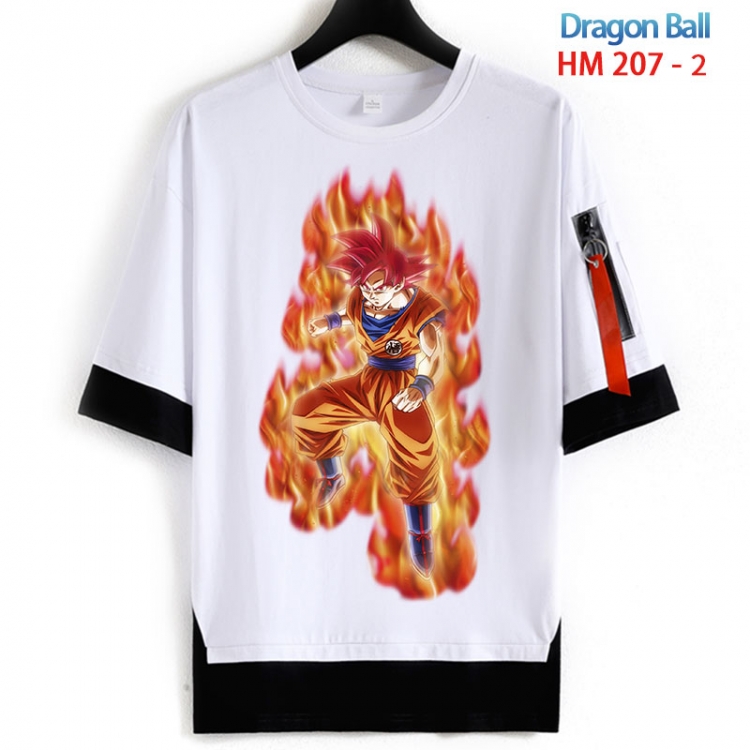 DRAGON BALL Cotton Crew Neck Fake Two-Piece Short Sleeve T-Shirt from S to 4XL HM 207 2