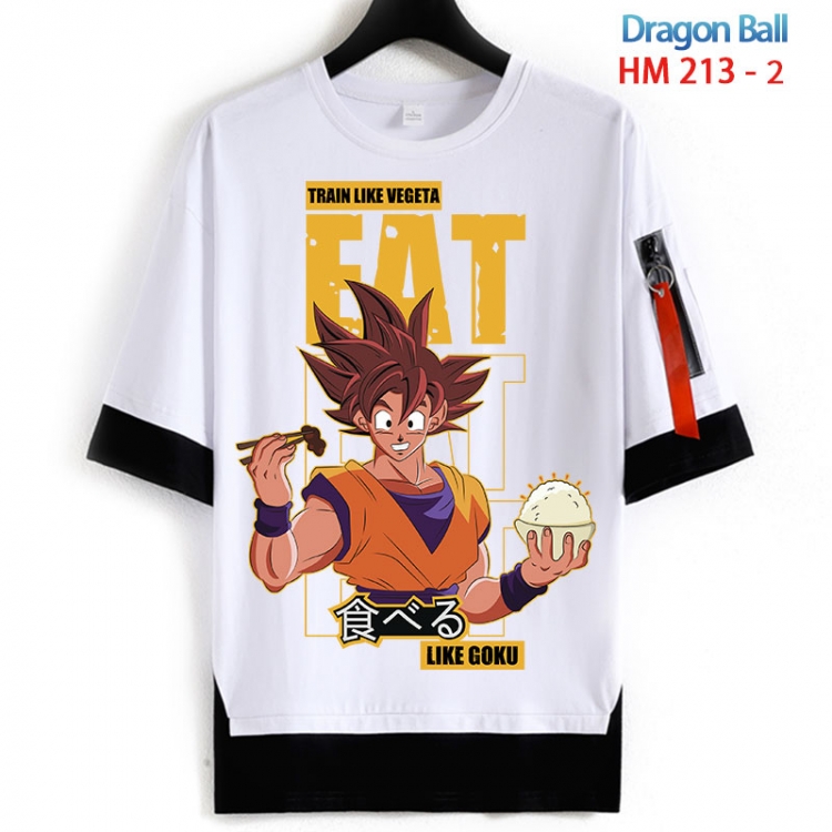 DRAGON BALL Cotton Crew Neck Fake Two-Piece Short Sleeve T-Shirt from S to 4XL HM 213 2