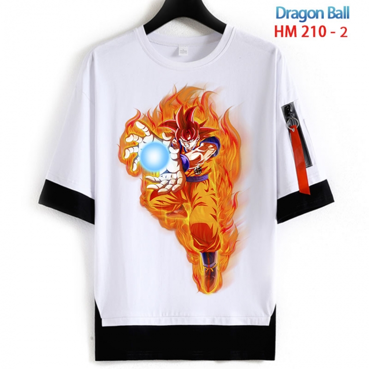 DRAGON BALL Cotton Crew Neck Fake Two-Piece Short Sleeve T-Shirt from S to 4XL HM 210 2