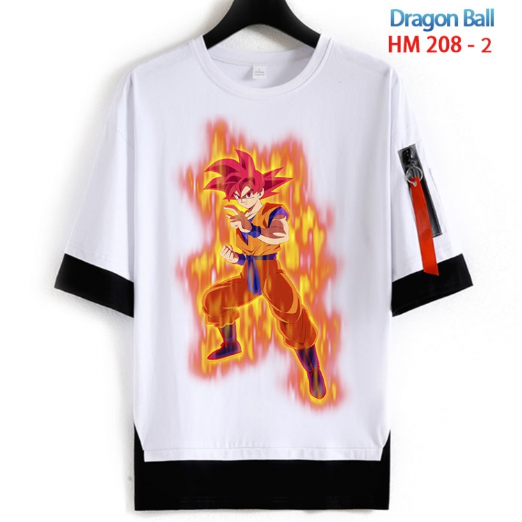 DRAGON BALL Cotton Crew Neck Fake Two-Piece Short Sleeve T-Shirt from S to 4XL HM 208 2