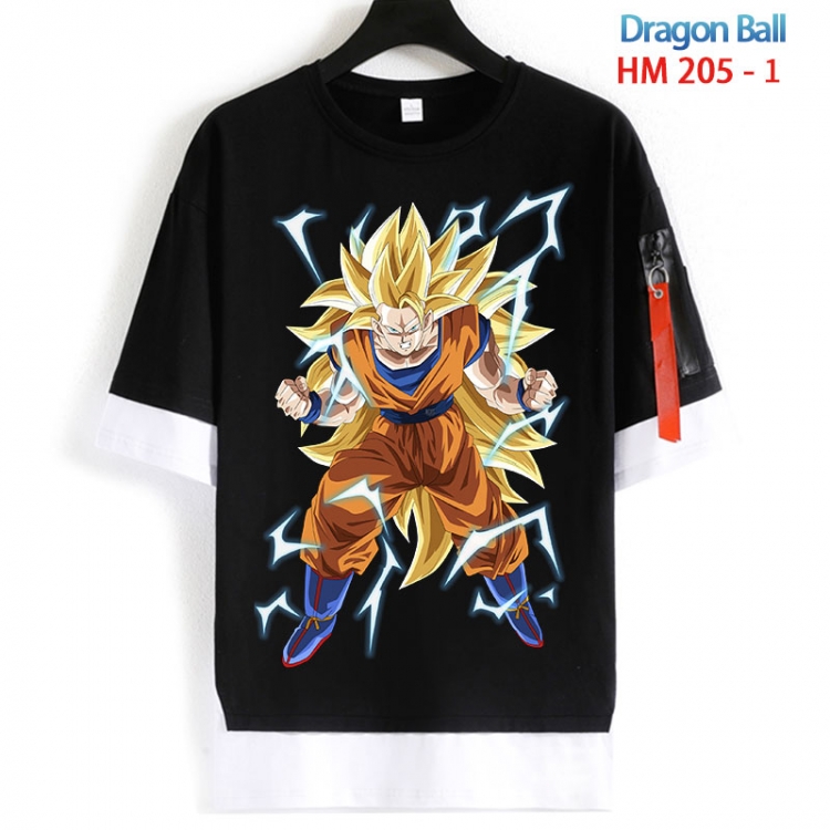 DRAGON BALL Cotton Crew Neck Fake Two-Piece Short Sleeve T-Shirt from S to 4XL  HM 205 1