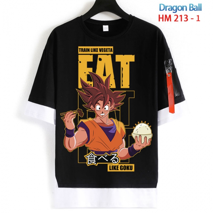 DRAGON BALL Cotton Crew Neck Fake Two-Piece Short Sleeve T-Shirt from S to 4XL  HM 213 1