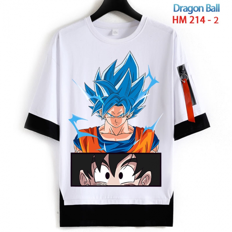 DRAGON BALL Cotton Crew Neck Fake Two-Piece Short Sleeve T-Shirt from S to 4XL HM 214 2