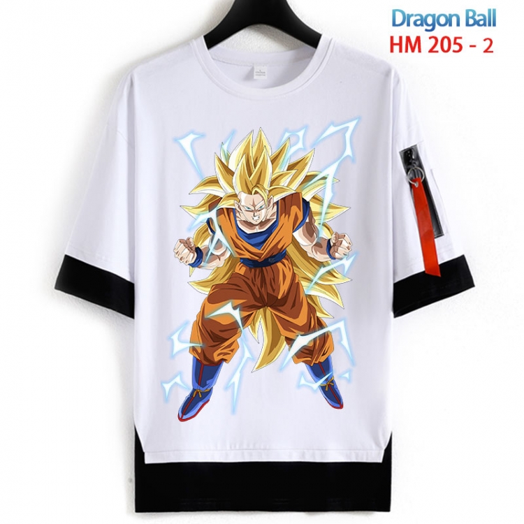 DRAGON BALL Cotton Crew Neck Fake Two-Piece Short Sleeve T-Shirt from S to 4XL HM 205 2
