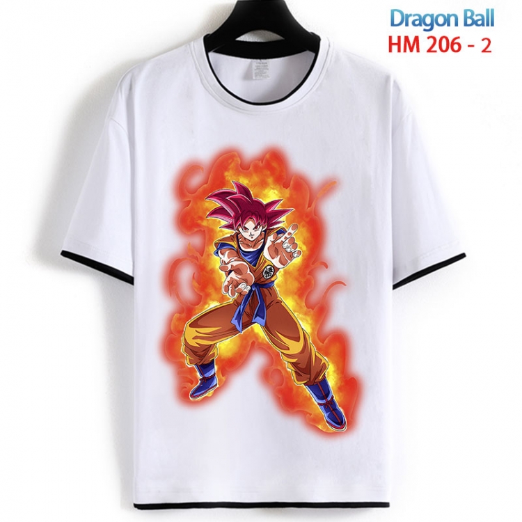 DRAGON BALL Cotton crew neck black and white trim short-sleeved T-shirt  from S to 4XL HM 206 2