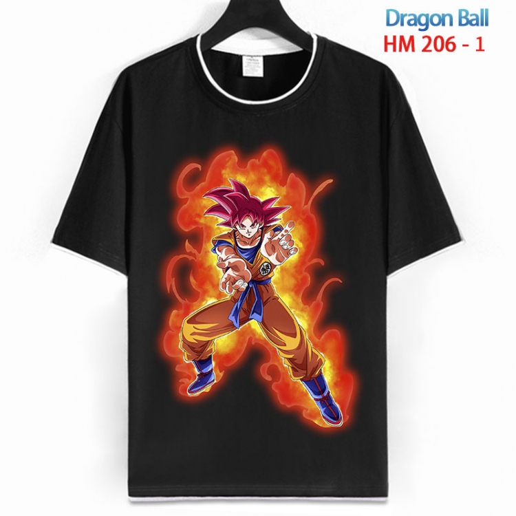 DRAGON BALL Cotton crew neck black and white trim short-sleeved T-shirt  from S to 4XL  HM 206 1