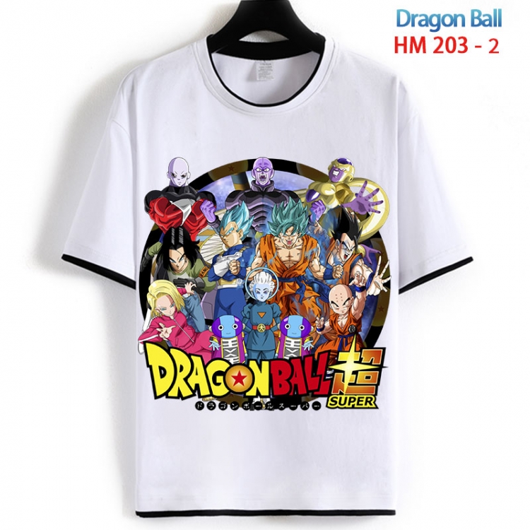 DRAGON BALL Cotton crew neck black and white trim short-sleeved T-shirt  from S to 4XL HM 203 2