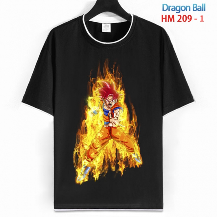 DRAGON BALL Cotton crew neck black and white trim short-sleeved T-shirt  from S to 4XL HM 209 1