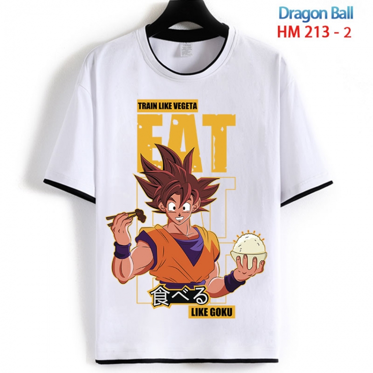 DRAGON BALL Cotton crew neck black and white trim short-sleeved T-shirt  from S to 4XL HM 213 2