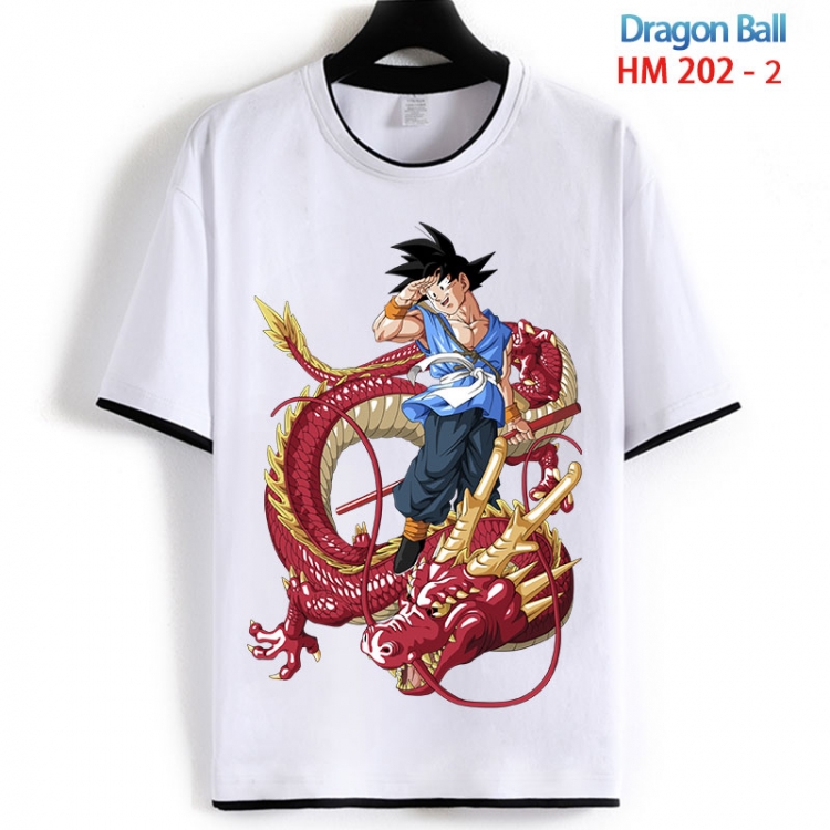 DRAGON BALL Cotton crew neck black and white trim short-sleeved T-shirt  from S to 4XL HM 202 2