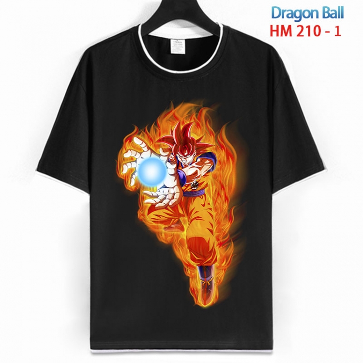 DRAGON BALL Cotton crew neck black and white trim short-sleeved T-shirt  from S to 4XL HM 210 1