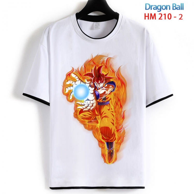 DRAGON BALL Cotton crew neck black and white trim short-sleeved T-shirt  from S to 4XL HM 210 2