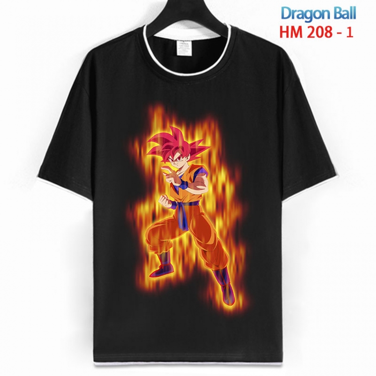 DRAGON BALL Cotton crew neck black and white trim short-sleeved T-shirt  from S to 4XL HM 208 1