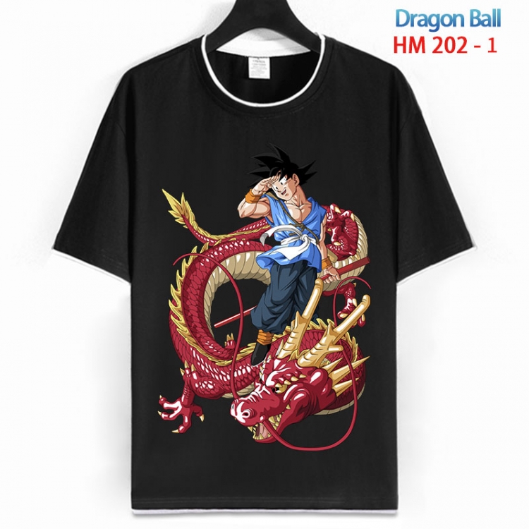 DRAGON BALL Cotton crew neck black and white trim short-sleeved T-shirt  from S to 4XL HM 202 1