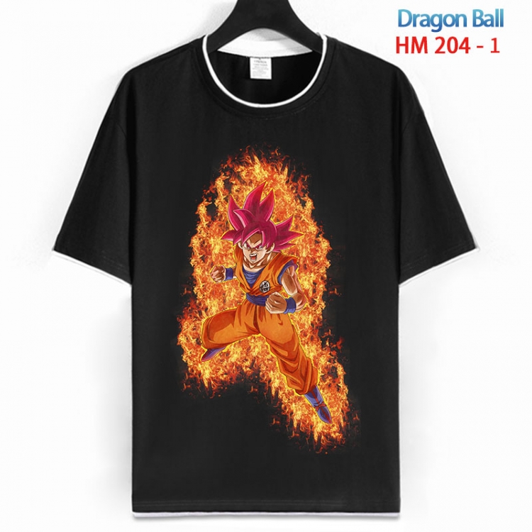 DRAGON BALL Cotton crew neck black and white trim short-sleeved T-shirt  from S to 4XL HM 204 1
