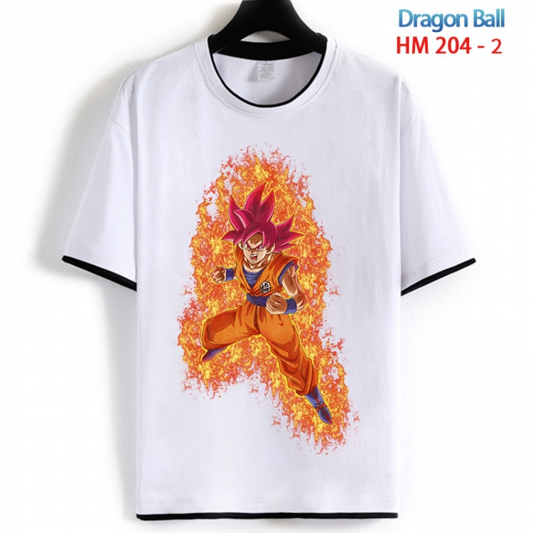DRAGON BALL Cotton crew neck black and white trim short-sleeved T-shirt  from S to 4XL HM 204 2