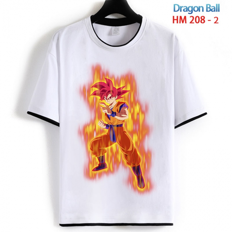 DRAGON BALL Cotton crew neck black and white trim short-sleeved T-shirt  from S to 4XL  HM 208 2