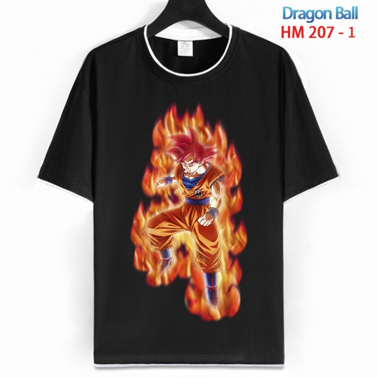 DRAGON BALL Cotton crew neck black and white trim short-sleeved T-shirt  from S to 4XL  HM 207 1