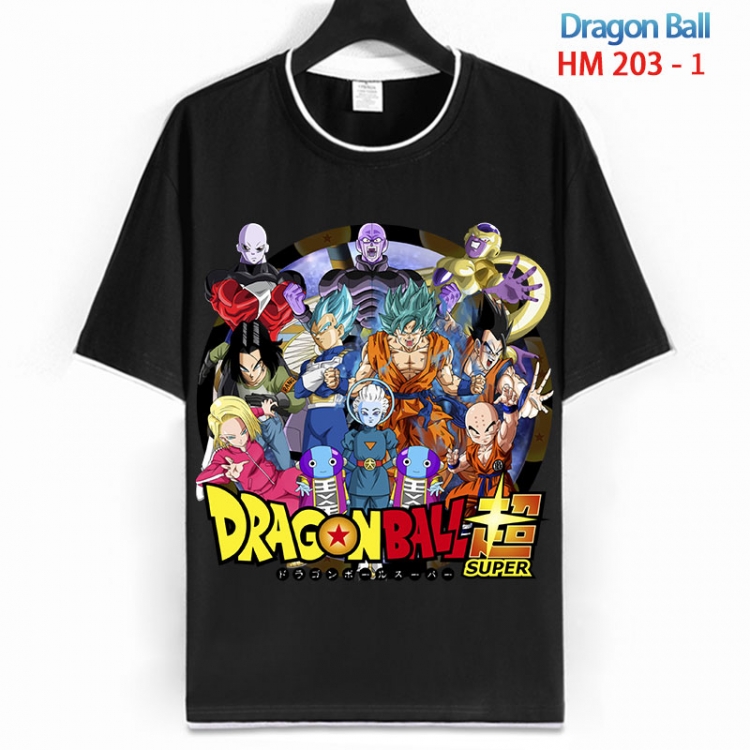 DRAGON BALL Cotton crew neck black and white trim short-sleeved T-shirt  from S to 4XL HM 203 1