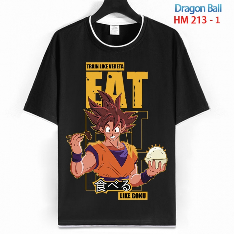 DRAGON BALL Cotton crew neck black and white trim short-sleeved T-shirt  from S to 4XL HM 213 1