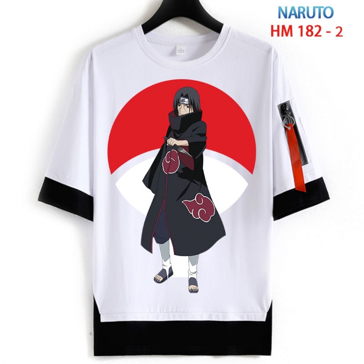 Naruto Cotton Crew Neck Fake Two-Piece Short Sleeve T-Shirt from S to 4XL  HM 182 2