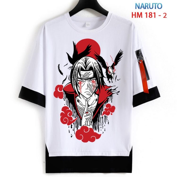 Naruto Cotton Crew Neck Fake Two-Piece Short Sleeve T-Shirt from S to 4XL  HM 181 2