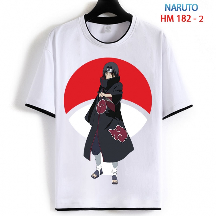 Naruto Cotton crew neck black and white trim short-sleeved T-shirt  from S to 4XL HM 182 2