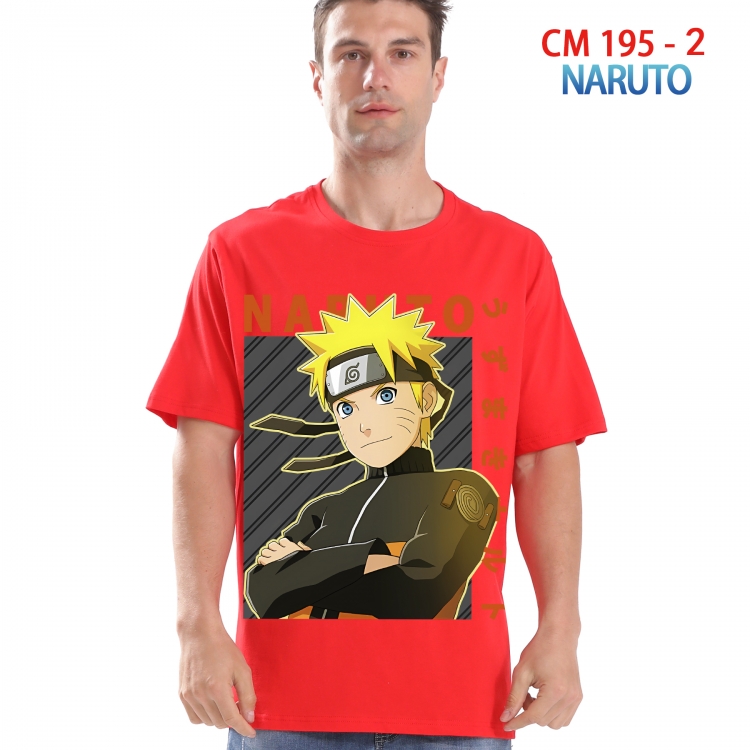 Naruto Printed short-sleeved cotton T-shirt from S to 4XL 195 2