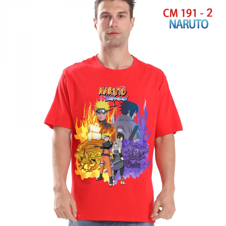 Naruto Printed short-sleeved cotton T-shirt from S to 4XL 191 2