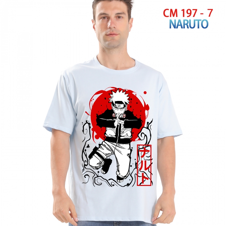 Naruto Printed short-sleeved cotton T-shirt from S to 4XL 197 7