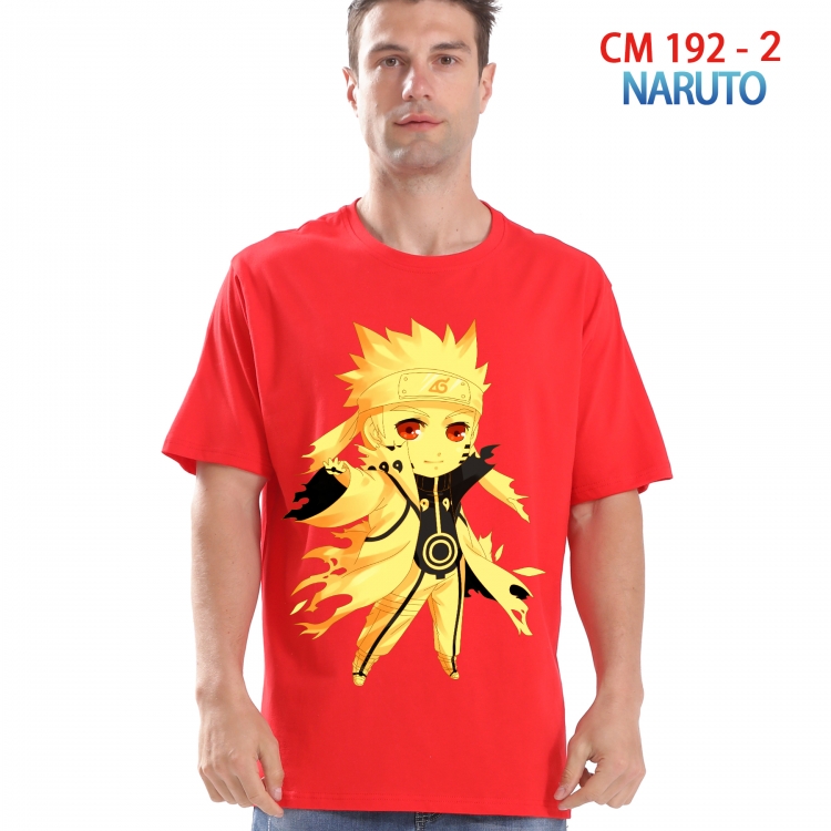 Naruto Printed short-sleeved cotton T-shirt from S to 4XL 192 2