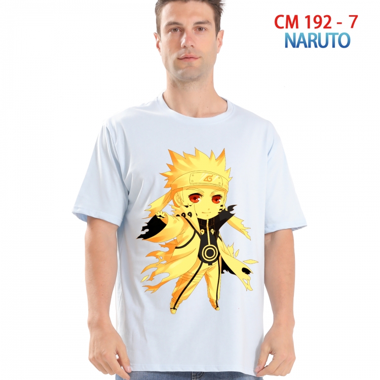Naruto Printed short-sleeved cotton T-shirt from S to 4XL 192 7