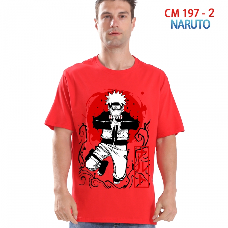 Naruto Printed short-sleeved cotton T-shirt from S to 4XL  197 2