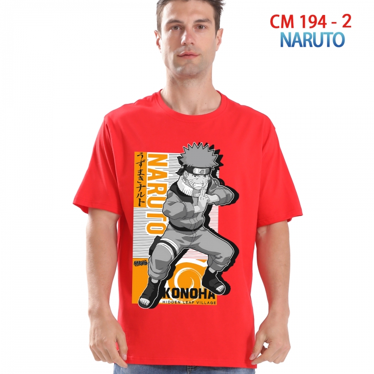 Naruto Printed short-sleeved cotton T-shirt from S to 4XL 194 2