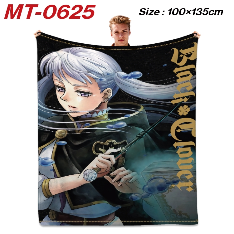Black clover  Anime flannel blanket air conditioner quilt double-sided printing 100x135cm MT-0625