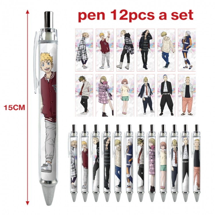 Tokyo Revengers anime peripheral student ballpoint pen a set of 12